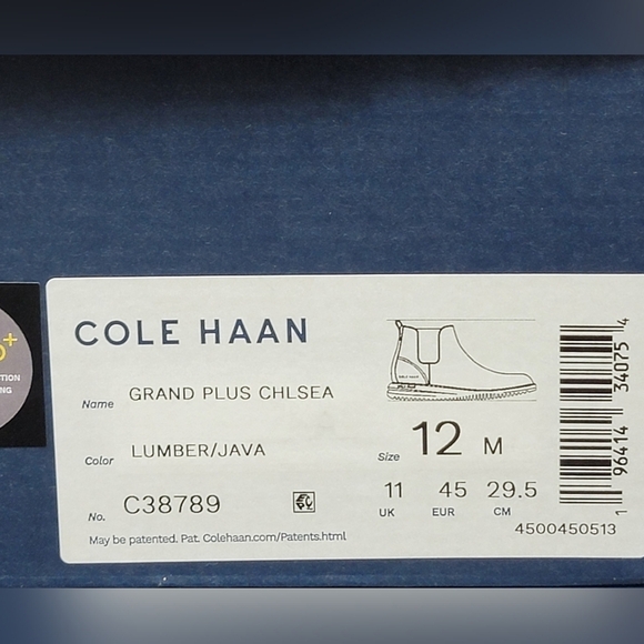 Cole Haan Grand Plus Chelsea Boots Mens Size 12 Brown Lumber/Java C38789 New - Picture 8 of 12